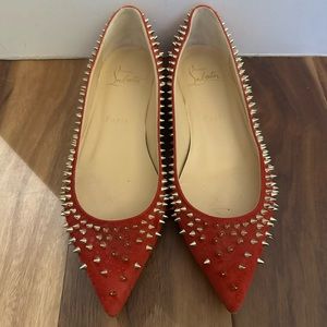 Christian Louboutin Pigalle Spike Flats - Size 35.5